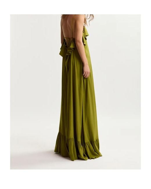 Essentiel Antwerp Green Ruffled Dress