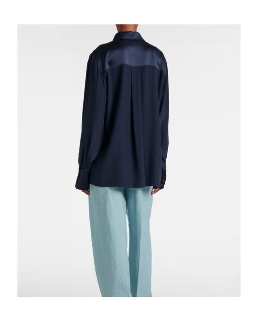 Joseph Blue Childs Silk Satin Shirt