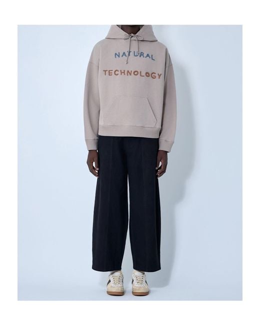 STORY mfg. Gray Geo Hooded Sweatshirt for men