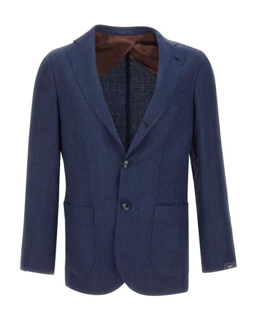 Barba Napoli Blue Jimmy Three-Button Blazer for men