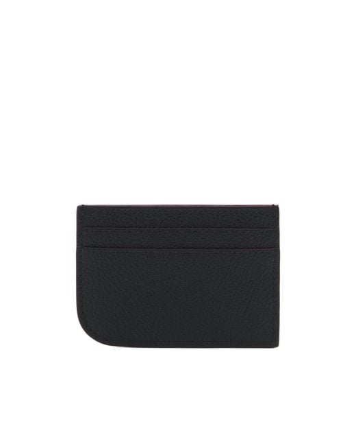 McQueen Black Sling Logo Plaque Card Holder for men