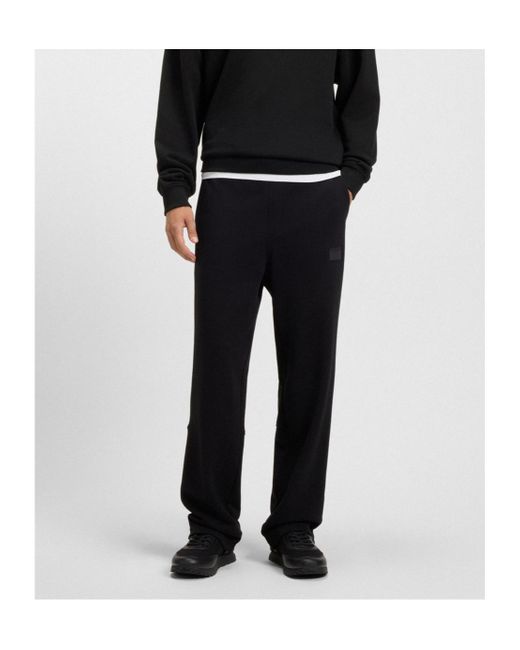 Boss Black Mesh-Panelled Lace-Up Sneakers for men