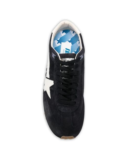 Golden Goose Deluxe Brand Black Marathon Lace-Up Sneakers for men