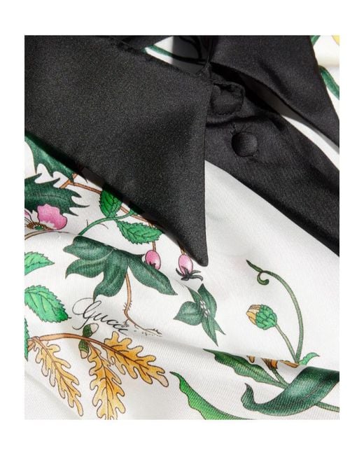 Gucci Green Printed Silk Shirt