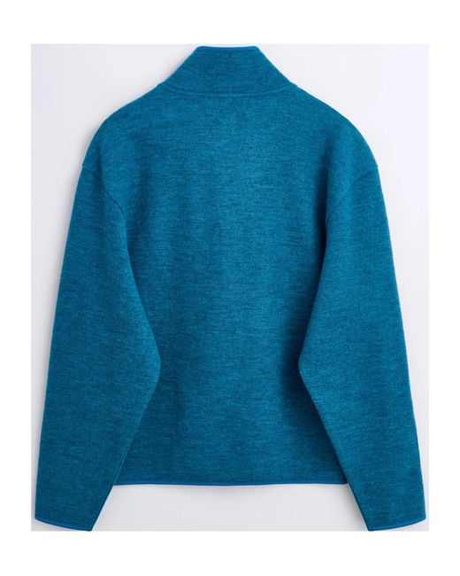 sunflower Blue Half-Zip Hoodie for men