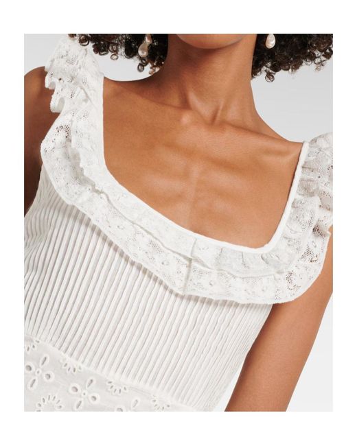 Rixo White Madeira Embroidery Dress