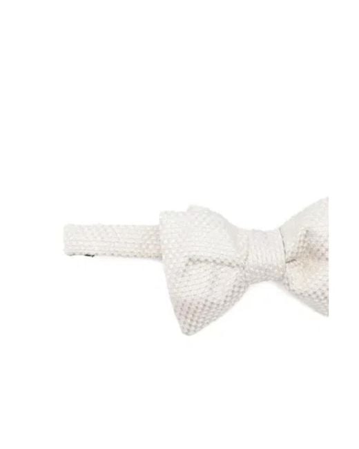 Tom Ford White Textured Bow Tie for men