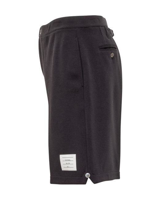Thom Browne Blue Logo-Patch Shorts for men
