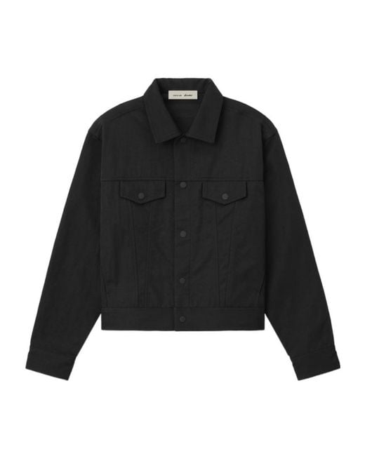 Fear Of God Black Textured Trucker Jacket for men