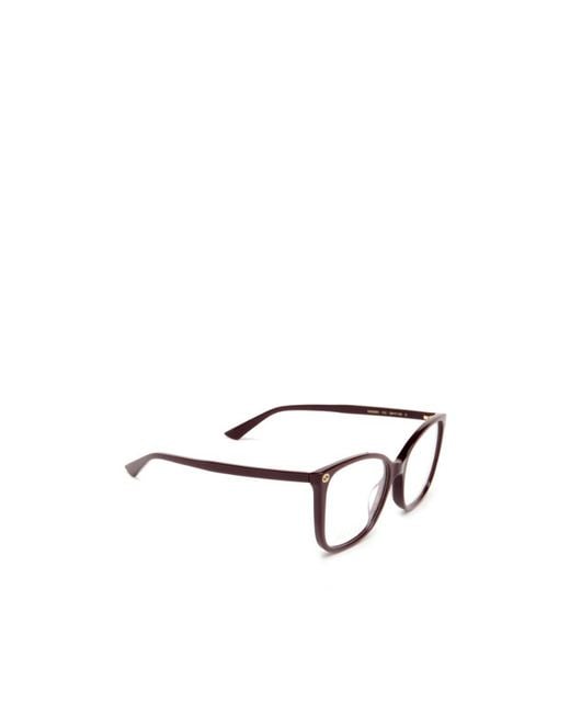 Gucci White Eyewear Square Frame Glasses