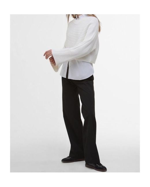 Barbour White Zola Knit Jumper