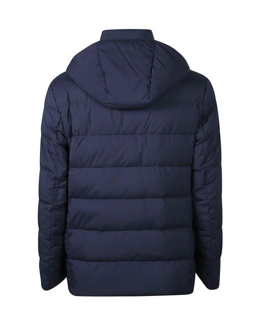 Fay Blue Hooded Padded Jacket for men
