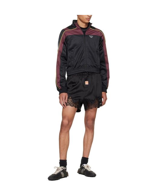 Martine Rose Black Lace-Trim Shorts for men