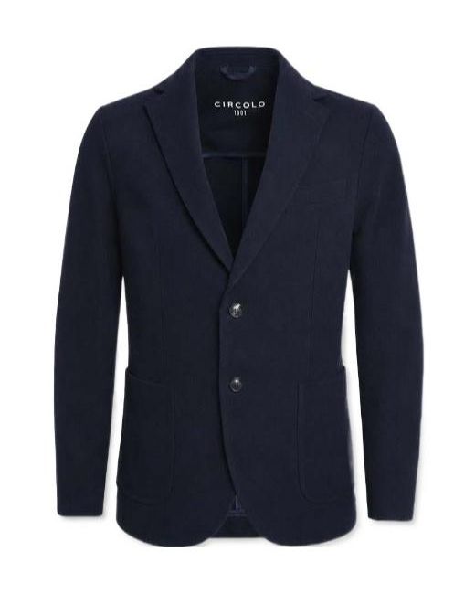 Circolo 1901 Blue Fleece Two-Button Blazer for men