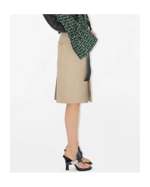 Burberry Natural Belted-Waist Wrap Mini Skirt
