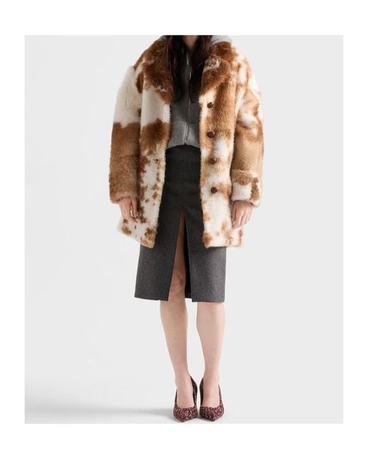 Prada Brown Shearling Coat