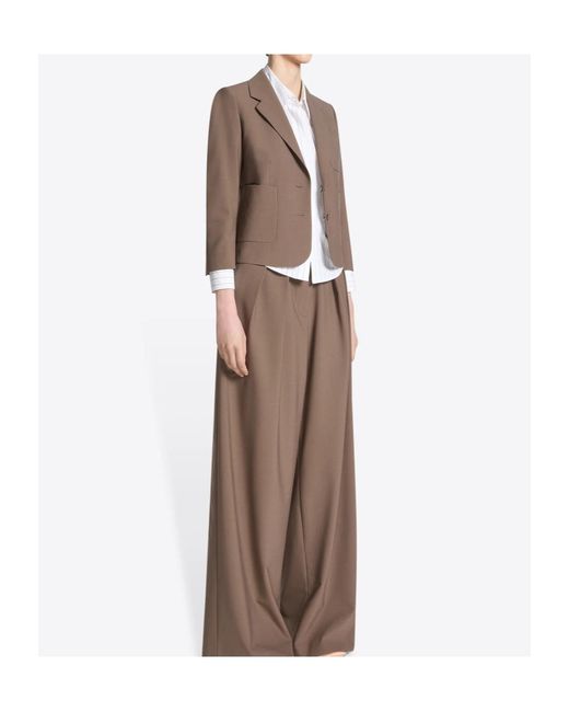 Dries Van Noten Brown Long-Sleeved Suit Jacket