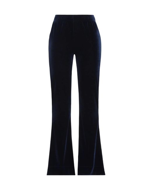 Ganni Blue Plain Colour Flared Trouser