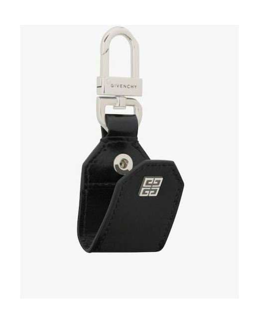 Givenchy White 4G Keyring for men