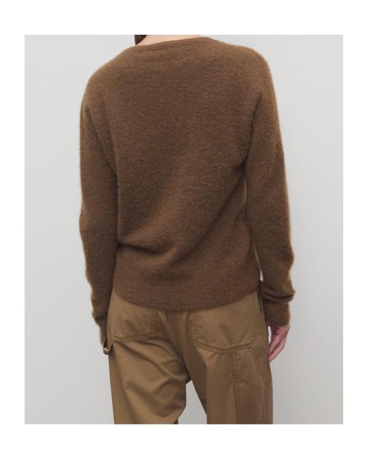 The Row Brown Lorynna Cashmere And Silk-Blend Sweater