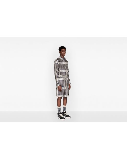 Dior White Oblique Bermuda Shorts for men