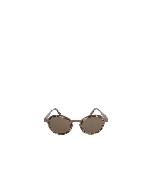 Zegna White Round-Frame Sunglasses for men