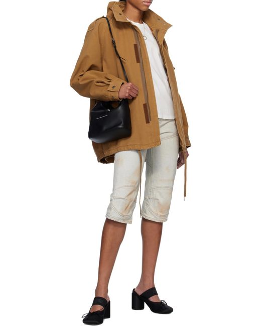 MM6 by Maison Margiela Brown Cotton Zip-Up Jacket