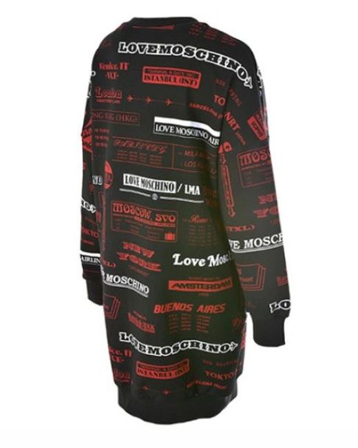 Moschino Multicolor Fashion Alphabet Pattern Printed Dress