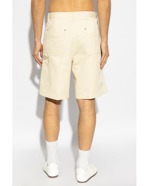 Moncler Natural Denim Shorts for men