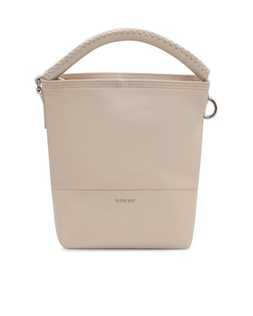 Burberry White B Clip Bucket Bag