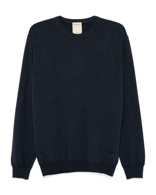 Woolrich Blue Round Neck Sweater for men