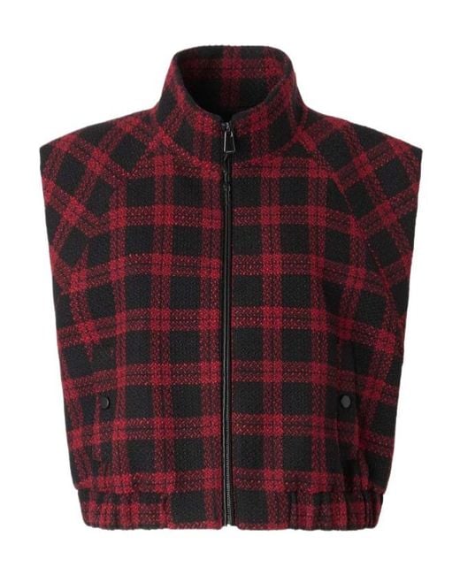 Pinko Red Plaid Vest