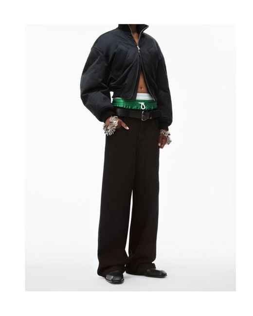 Alexander Wang Black Stacked Draped Jeans