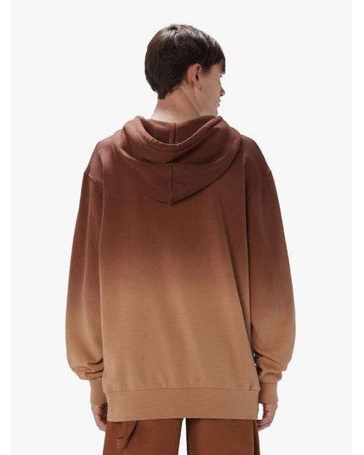 J.W. Anderson Brown Jw Anderson Logo Embroidered Drawstring Hoodie for men