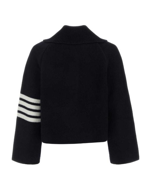 Thom Browne Blue Collared Button-Up Jacket
