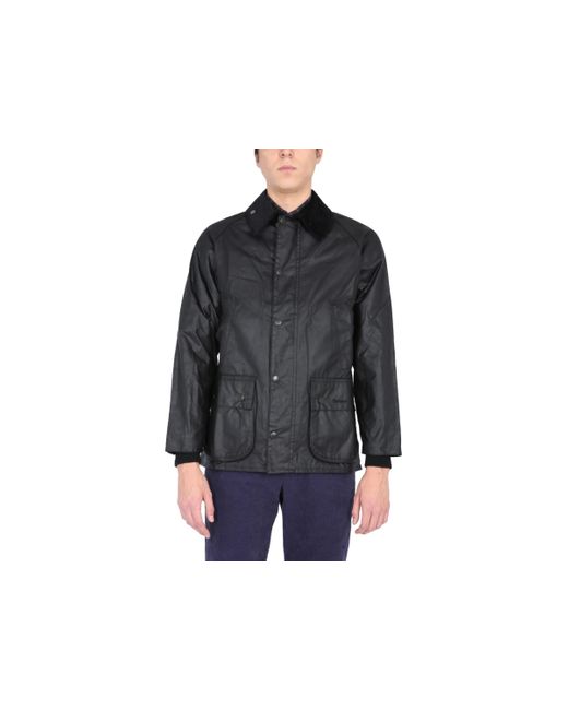 Barbour Black Embroidered-Logo Cotton Jacket for men