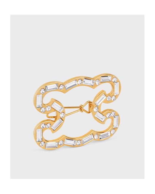 Céline White Triomphe Frame Hair Clip