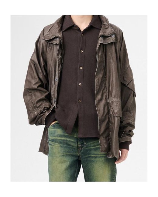 Our Legacy Brown Horizon Hooded Jacket for men