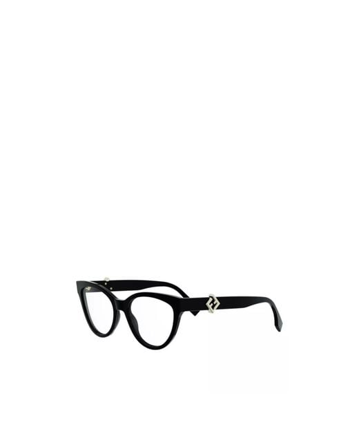 Fendi White Eyewear Cat Eye Frame Glasses for men
