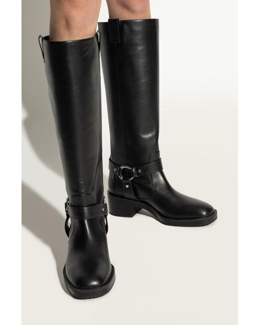 Stuart Weitzman Black Round Toe Boots
