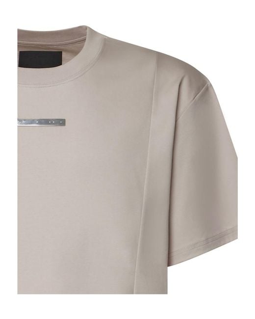 HELIOT EMIL White Crew Neck Short-Sleeved T-Shirt for men
