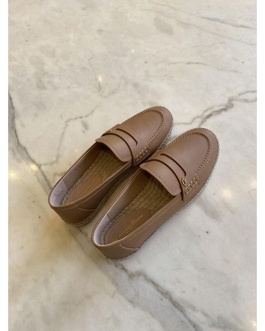 Gianvito Rossi Brown Flat Loafers