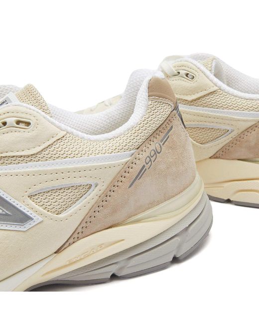 New Balance White 990V4 'Made