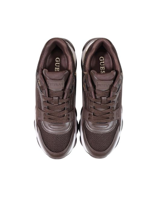 Guess Brown Mazzy Logo Running Shoes