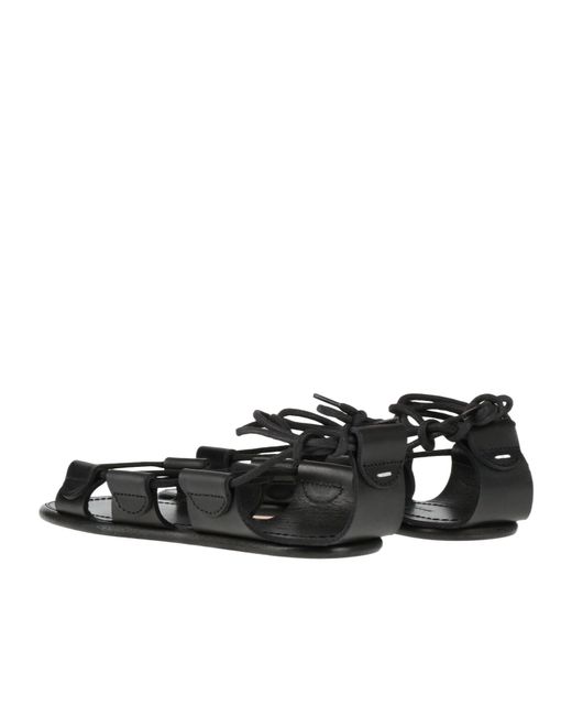 Maison Margiela Black Minimalist Solid Color Sandals