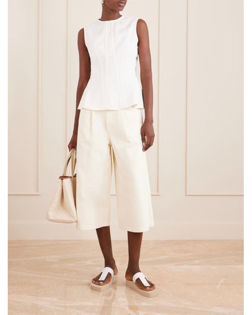 Agolde White Corbin Sleeveless Top