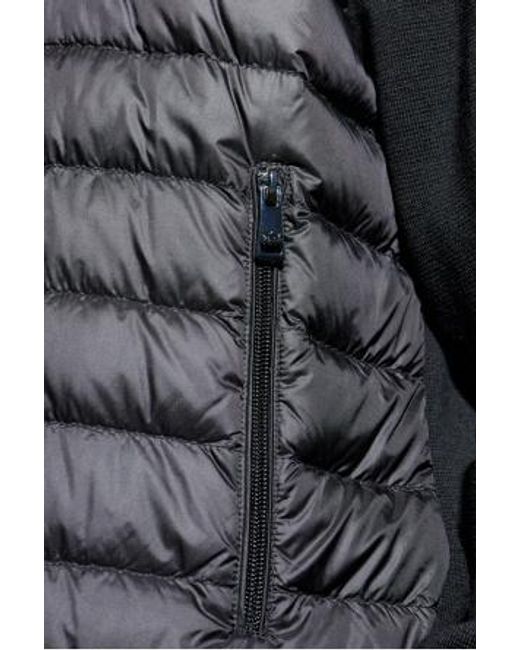 Paul & Shark Black Quilted Wool-Panel Jacket for men