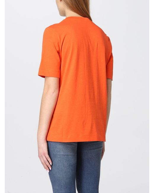 Moschino Orange Logo-Print Short-Sleeve T-Shirt
