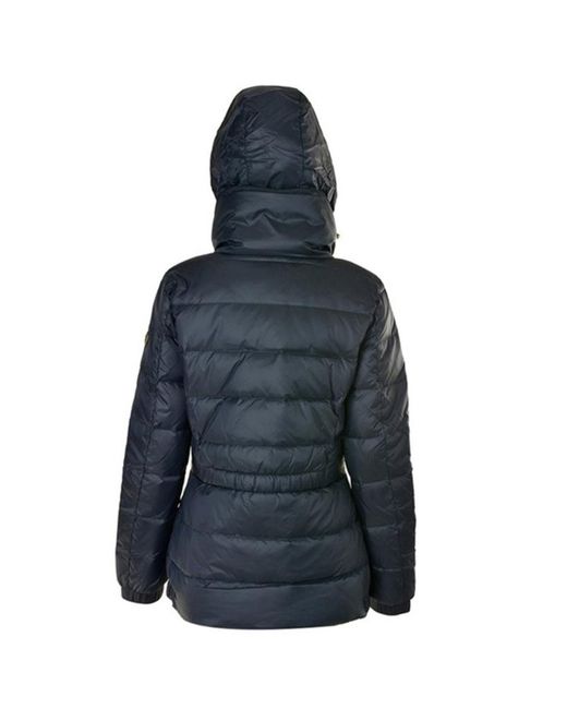 EA7 Blue Logo Hooded Down Jacket