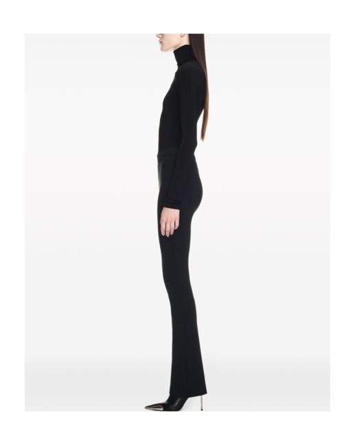 Off-White c/o Virgil Abloh Black Logo Printed Flared Leggings